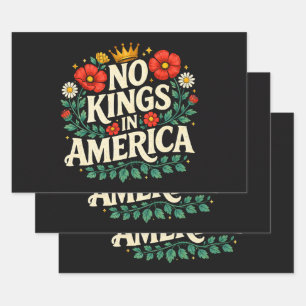 No Kings America Wrapping Paper Sheet