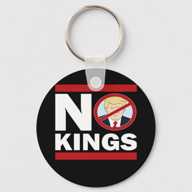 No Kings Anti Classic Minimal Clean Keychain (Front)