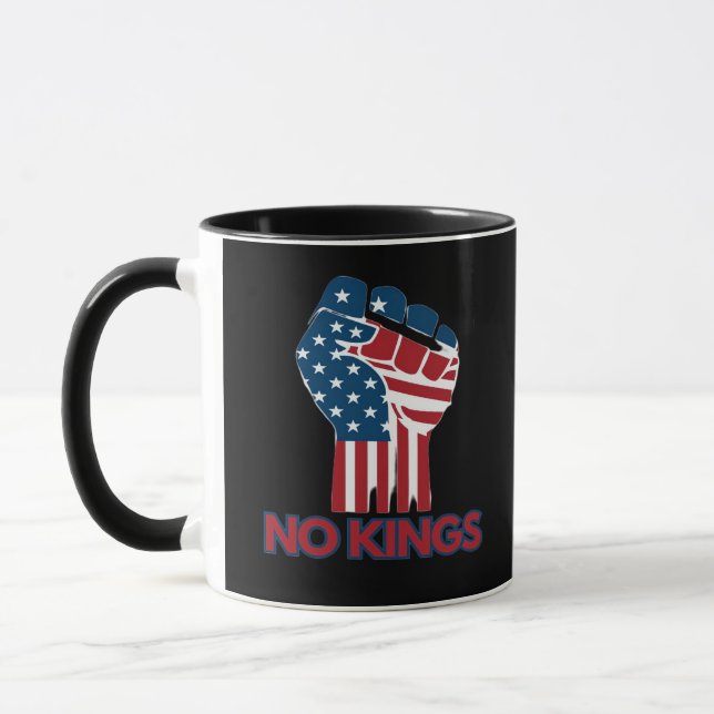 No Kings Anti Classic Retro Style Mug (Left)