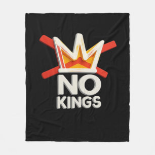 No Kings Anti Minimal Clean Fleece Blanket