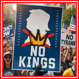 No Kings Anti Trump America USA Democracy Protest  Poster