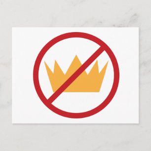 NO KINGS! Anti-Trump Blue Postcard