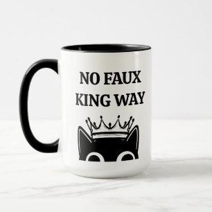 No Kings Anti Trump Funny Cat Feminist Democrat Mug