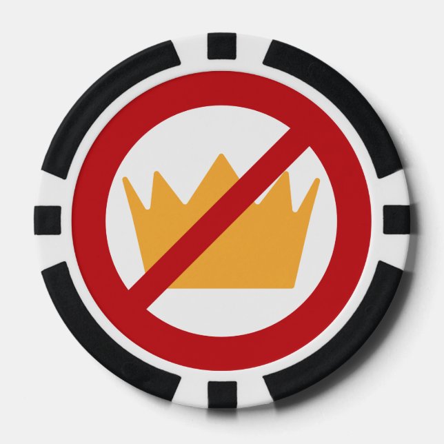 NO KINGS! Anti-Trump  Poker Chips (Front)