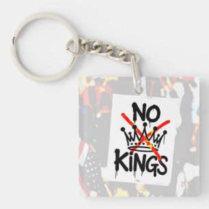 NO KINGS Anti-Trump Pro-democracy T-Shirt Keychain