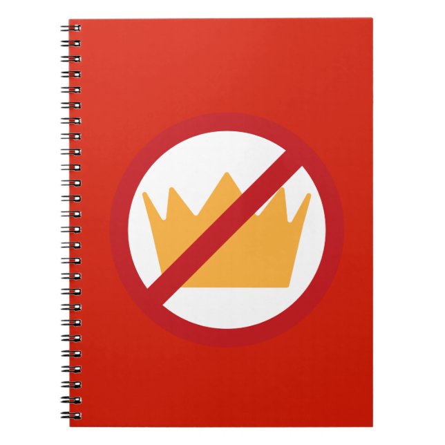 NO KINGS! Anti-Trump Red Notebook (Front)