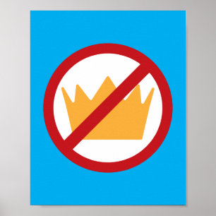 NO KINGS! Blue Poster