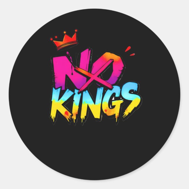 No Kings - Bold Graffiti Statement Sticker  (Front)