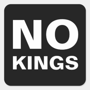 No Kings bold protest Square Sticker