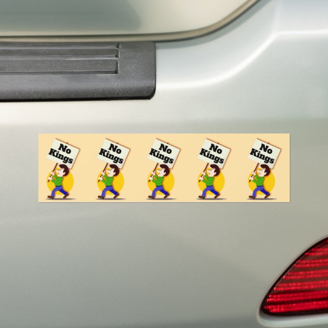 No Kings Bumpersticker Bumper Sticker (On Car)