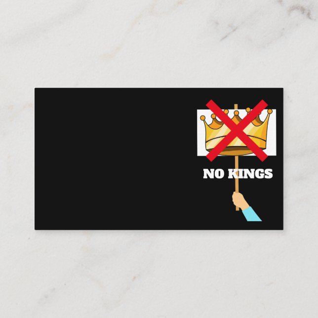 No Kings Business Card (Back)