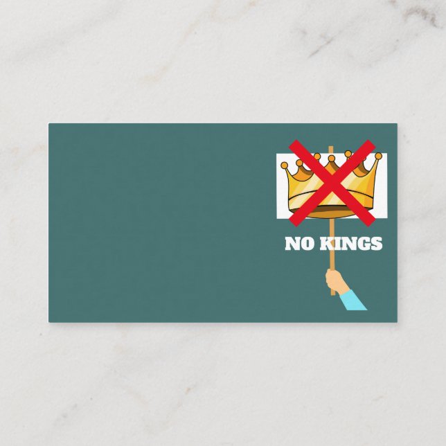 No Kings Business Card (Back)