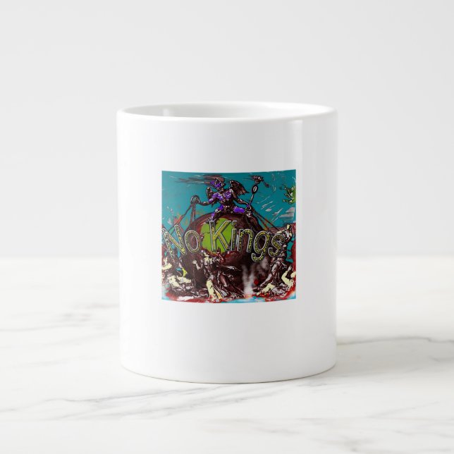 No Kings Classic Modern Minimal Style Large Coffee Mug (Front)