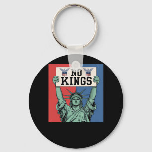 No Kings Classic Patriotic Style Keychain