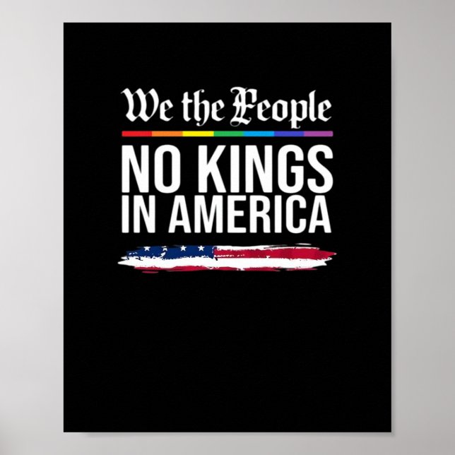 No Kings Day Classic Patriotic Style Poster (Front)