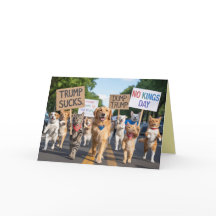 No Kings Day Pet Protest Card