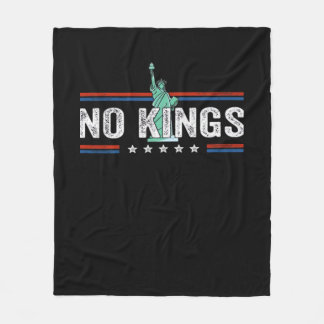 No Kings Day Retro Classic Design Fleece Blanket