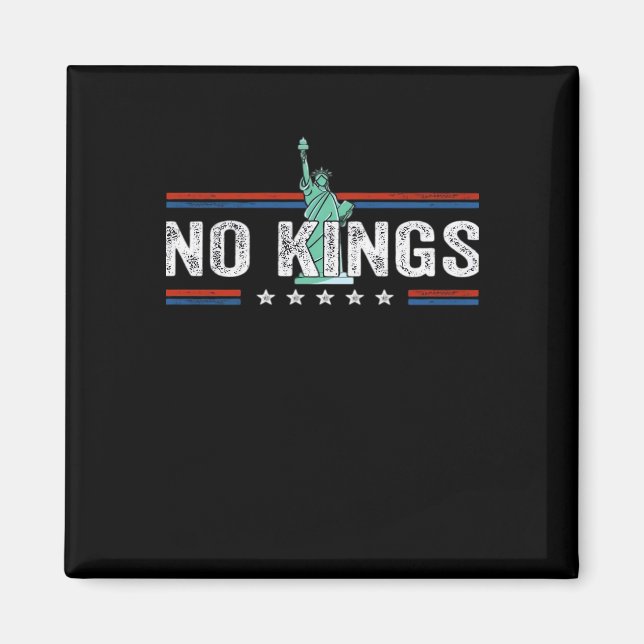 No Kings Day Retro Classic Design Magnet (Front)