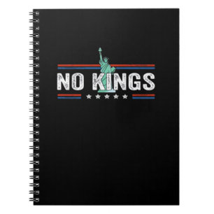 No Kings Day Retro Graphic Notebook