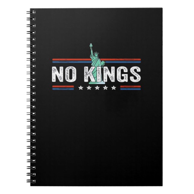 No Kings Day Retro Graphic Notebook (Front)