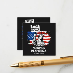 No Kings Day – Stop Wrecking Our Country Protest Enclosure Card