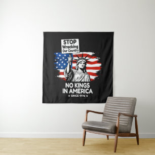 No Kings Day – Stop Wrecking Our Country Protest Tapestry
