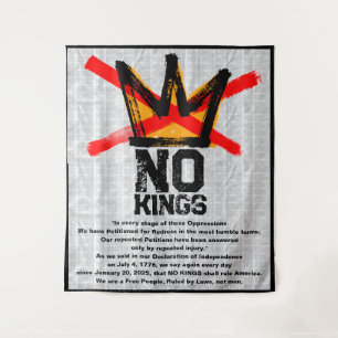 NO KINGS Declaration of Independence AGAIN Tapestry