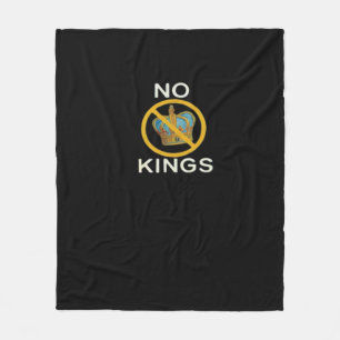 No Kings Funny Design Fleece Blanket