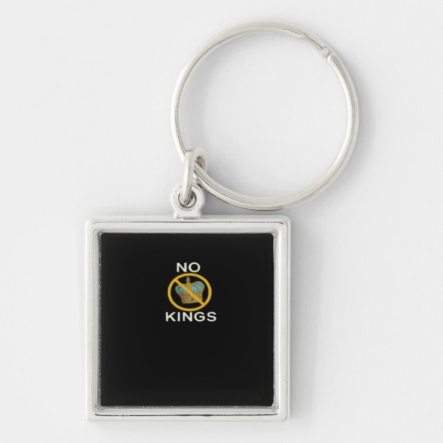 No Kings  Funny Design Keychain (Front)
