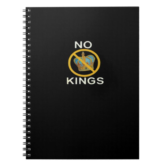 No Kings  Funny Design Notebook (Front)