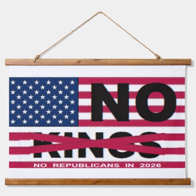 NO KINGS HANGING TAPESTRY (Front)