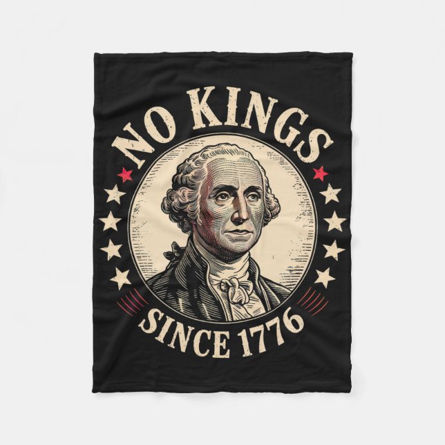 No Kings In America 1776  Fleece Blanket (Front)