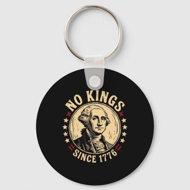 No Kings In America 1776 Save Democracy United Sta Keychain (Front)