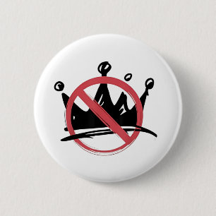 No Kings In America 2025 4th of July  2 Inch Round Button