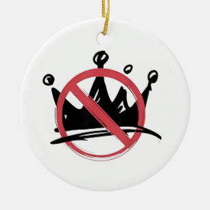 No Kings In America 2025 4th of July  Ceramic Ornament