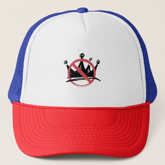 No Kings In America 2025 4th of July  Trucker Hat (Front)