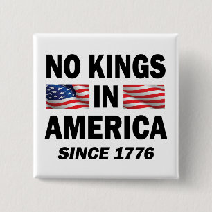 No Kings in America 2 Inch Square Button