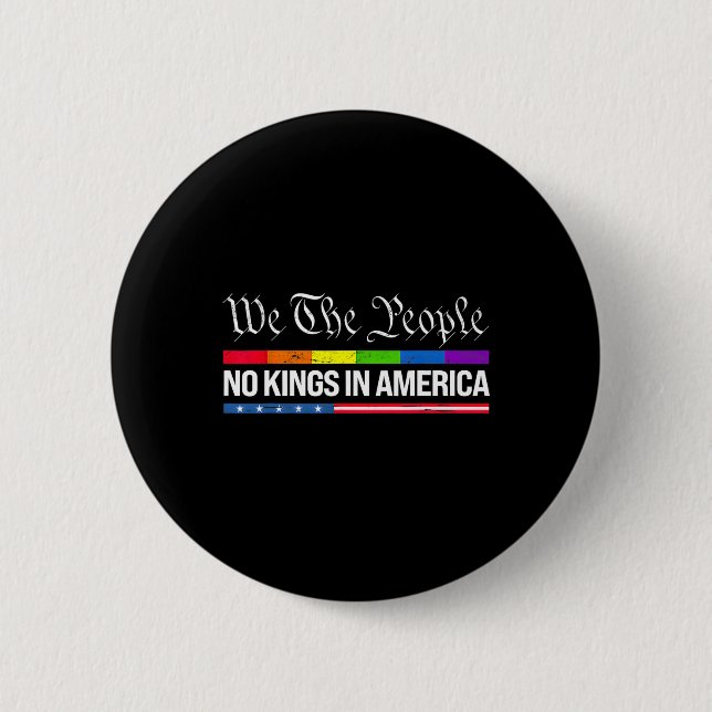 No Kings In America 7  2 Inch Round Button (Front)