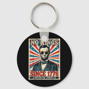 No Kings in America Abraham Lincoln Keychain