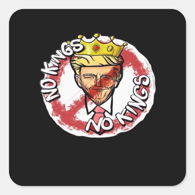 No Kings In America Anti Donald No Kings Day Class Square Sticker (Front)
