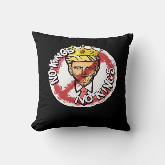 No Kings In America Anti Donald No Kings Day Class Throw Pillow (Front)