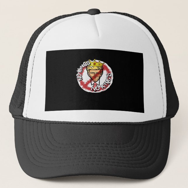 No Kings In America Anti Donald No Kings Day Class Trucker Hat (Front)