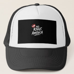 No Kings In America Anti-Monarchy Vintage Style Trucker Hat