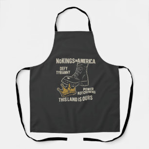 No Kings in America Anti-Trump 4th of July Apron