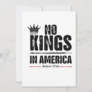 No Kings in America Anti Trump American Patriotic  Invitation