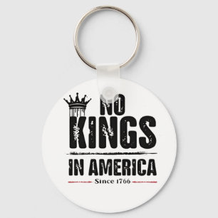 No Kings in America Anti Trump American Patriotic Keychain