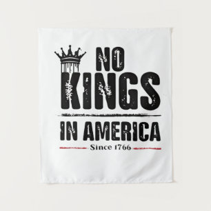No Kings in America Anti Trump American Patriotic  Tapestry