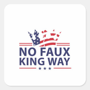 No Kings In America Anti Trump Anti Fascism Square Sticker