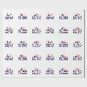 No Kings In America Anti Trump Anti Fascism Wrapping Paper