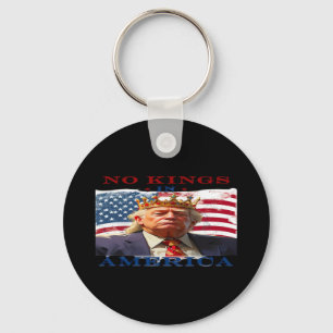 No Kings In America Anti-Trump Creative Design Keychain